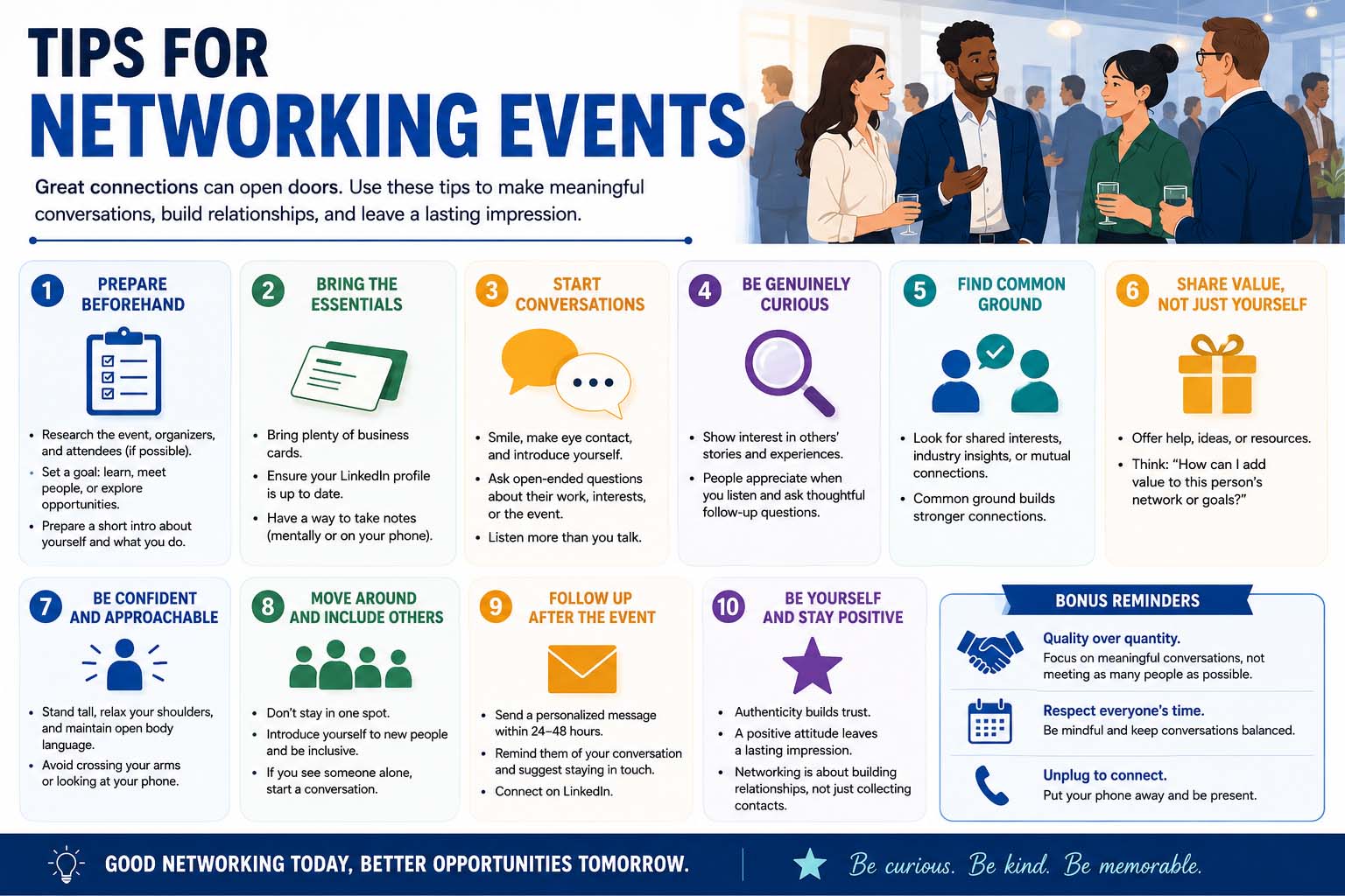 tips for networking events