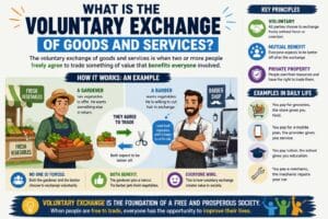 what is the voluntary exchange of goods and services?