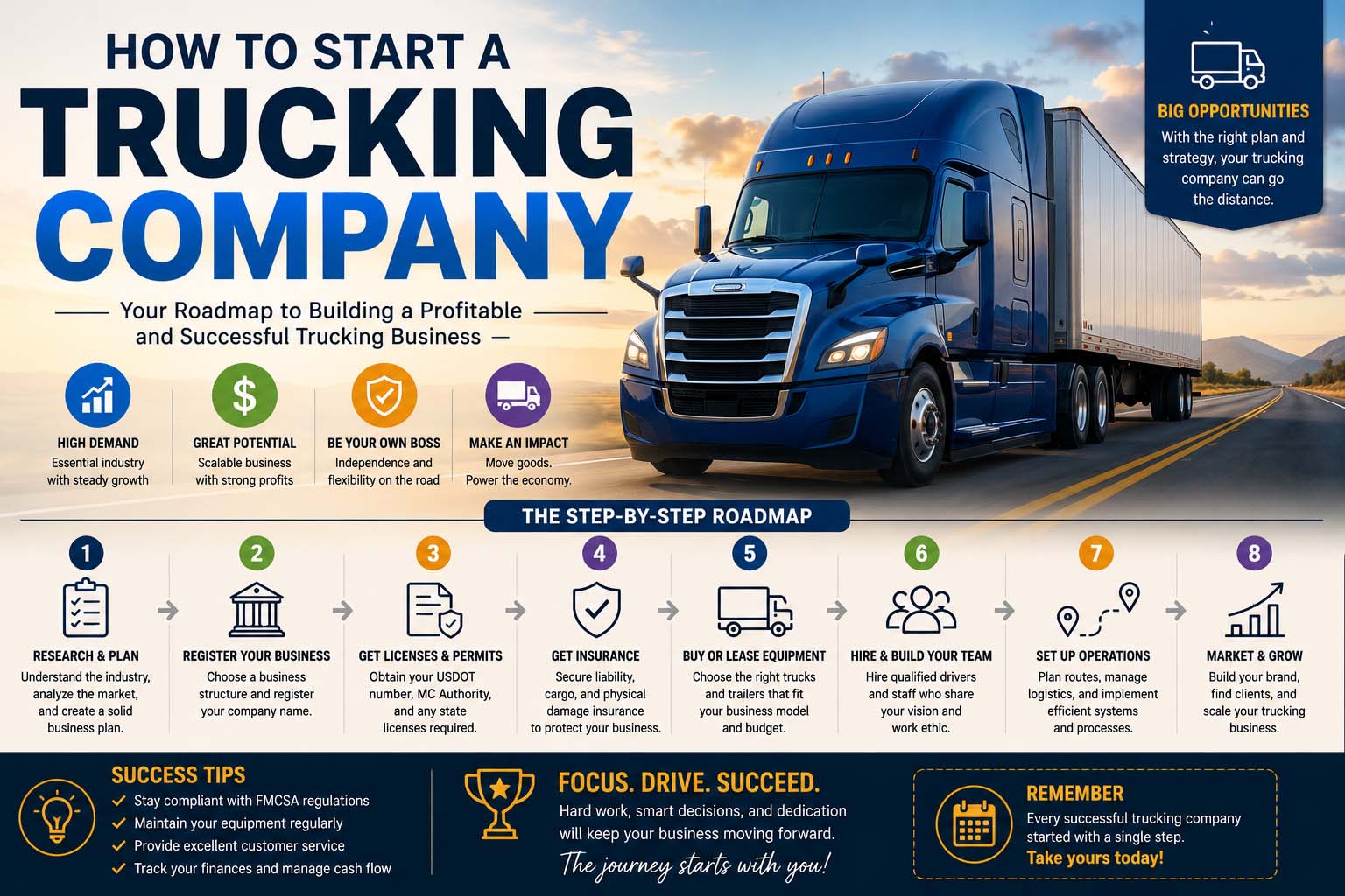 how to start a trucking company