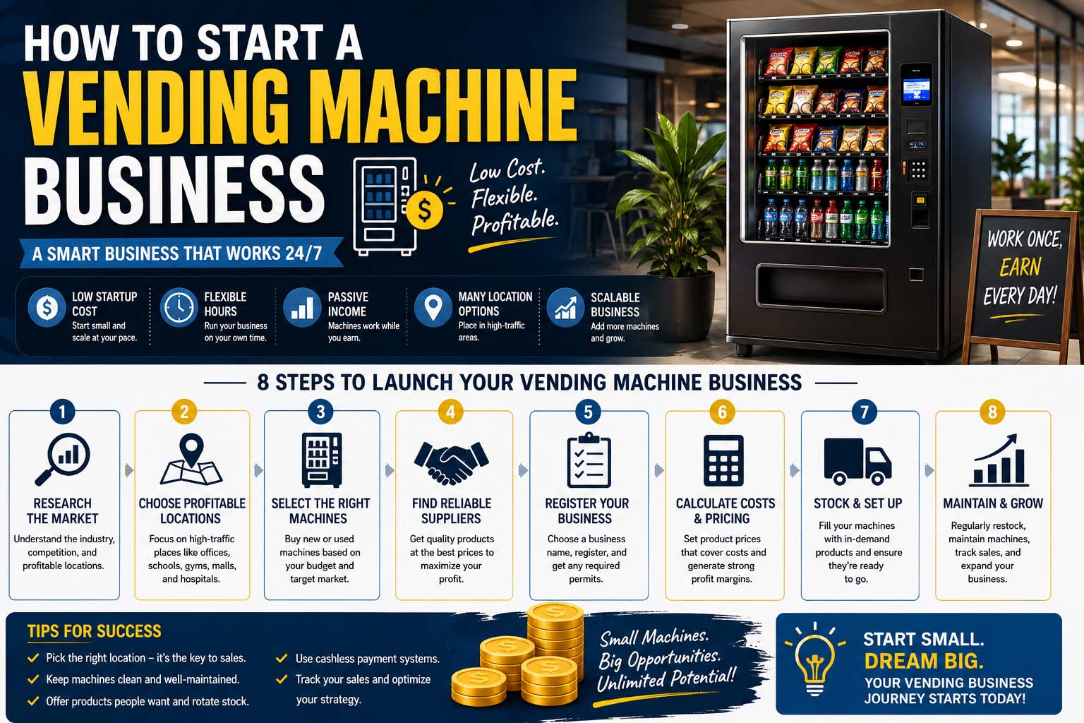 how to start a vending machine business