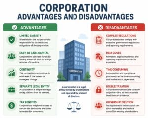 corporation advantages and disadvantages