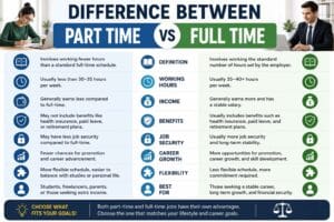 difference between part time and full time