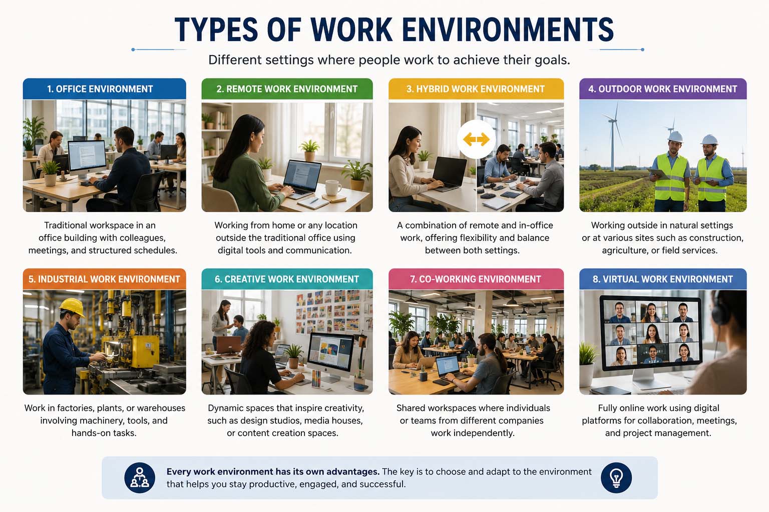 types of work environments