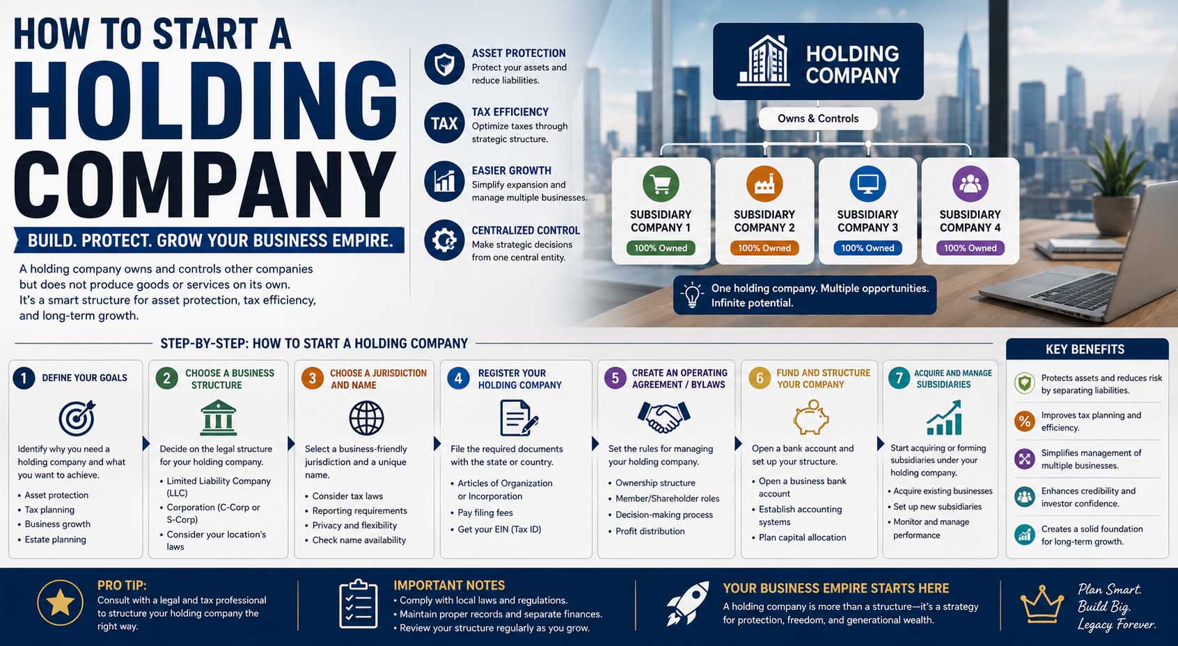 how to start a holding company